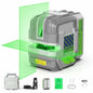 Huepar Pro Rechargeable Green Cross Line Laser Level 360° Magnetic Bracket