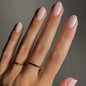 Gifiky Acrylic Press On False Nails Short Almond Nude 24Pcs