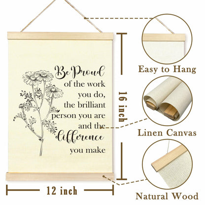TAEDIN Mental Health Wall Art Poster Hanger Frame 12x16 White Wood
