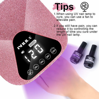 NXJ INFILILA Purple Glitter Poly Nail Gel Builder Glossy Thickening P12 15ML