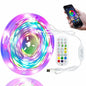 DTQJ 33FT IC-RGB LED Strip Lights Bluetooth Remote USB RGB Multi-Color