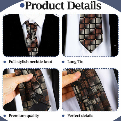 Yearntown Halloween Bald Man Costume Set Brown Wig Bald Cap Gloves One Size