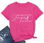 FYAPHION Breast Cancer Awareness Shirt Pink Ribbon Support Tee 08 Pink Size S