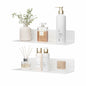 RRG 12 Inch Acrylic Floating Shelves 2 Pack Wall Mounted White