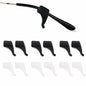 LCLONY 6 Pairs Glasses Ear Grip Silicone Anti-Slip Holders Black/White
