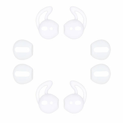 JNSA Ear Tips & Sports Hooks for AirPods Super Thin Charging-Friendly White