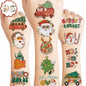 MeoIsDaBest 100 PCS Groovy Christmas Temporary Tattoos Retro Boho Multicolor