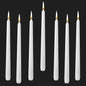 Cacou White Taper Candles 12 Pack 8Hr Burn Unscented Paraffin Wax