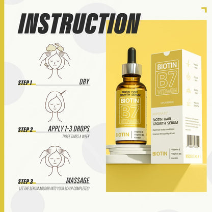 BEST BY 03/12/2027 HOPEMATE Biotin Hair Growth Serum 3.21oz Natural Ingredients
