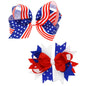 EVKILKJS American Flag Hair Bow Clips for Girls Women 2Pcs 4th of July