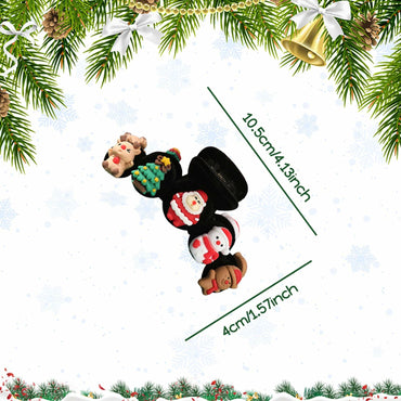 XEININVU Christmas Hair Claw Clip Velvet Large Santa Gingerbread 1Pc