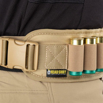 Headshot Tactical Gear 25 Round 12/20 Caliber Waist Type Bandolier (Coyote)