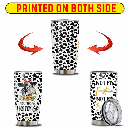 WAZONE Heifer Tumbler Cup Leopard Cow Stainless Steel 20oz Travel Mug
