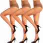 HONENNA Sheer Tights 3 Pairs 20D Control Top High Waist Tan Size Small