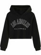 EXARUS Girls Kitty Print Sweatshirt Crew Neck Long Sleeve Khaki Size 12Y
