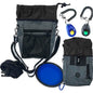 Jalousie Dog Training Pouch with Clicker & Water Bowl 5 Ways to Wear Grey