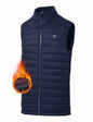 MoFiz Men's Puffer Vest Jacket Windbreak Zipper Sleeveless Navy Size XL