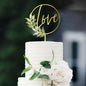 Party to Be Love Wedding Cake Topper Gold Acrylic Love 01 Design 02