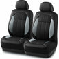 Road Comforts Breathable Leather Car Seat Covers Front Seats Airbag Safe Gray