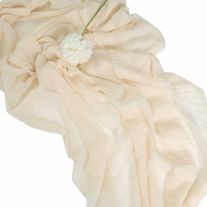 Sioipioi Sage Green Cheesecloth Table Runner 35x120 Inch 1 Pack