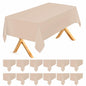 Kongdaoth Orange Disposable Plastic Tablecloths 54x108in 12 Pack