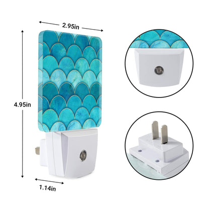 Caifujiqi Night Light Plug-in Dusk to Dawn Sensor LED White Plastic 110V