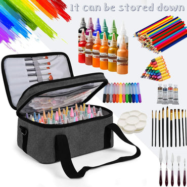 Yumt Acrylic Paint Brush & Bottle Organizer 7 Tier Clear Storage Display