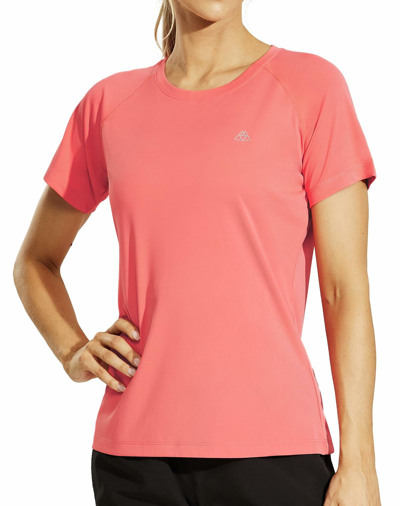 Haimont Women's Workout Active T Shirt Short Sleeve Quick Dry Mint Green Size M