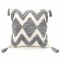 PLWORLD Boho White Moroccan Tufted Throw Pillow Cover 20x20 Inch Cream 1 PC
