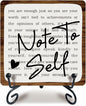 Ketsord 5x5 Black Gossip Wood Plaque Note To Self Inspirational Quote