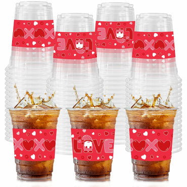 CIEOVO 50 Pack Witch Theme Party Cups 12oz Green Pink Disposable Plastic
