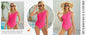 Fisoew Womens One Shoulder One Piece Swimsuit Tummy Control Bright Pink Size XS