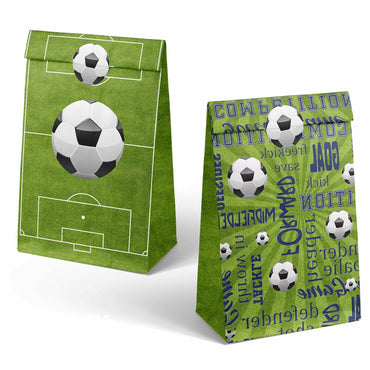 Outego Soccer Party Favor Bags with Stickers 24 Count Green Paper Soccer