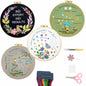 Tophywin 4 Pack Embroidery Kit Floral DIY with Hoop Threads Tools Good times