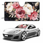 BAHELS Watercolor Black Floral Windshield Sun Shade UV Protector 55x30