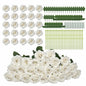 EIGHTOWN DIY Artificial Flowers Indoor 25 Pieces Pink Soap Material