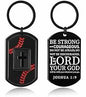 Miss Chipmunk Football Bible Verse Keychain Men Black Medium