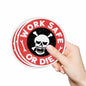 GNAART Work Safe or D*e Lineman Hard Hat Sticker 3 Inch 3Pcs Multi Vinyl