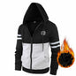 OHSNMAKSL Men's Full Zip Fleece Hoodie Jacket Black/Gray Size XL