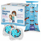 WECARE Kids Vomit Bags 5 Pack Disposable Leak Proof Self Sealing Monster Print