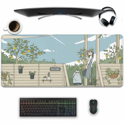 XCDZLNDL Anime Mouse Pad Large Extended Gaming Desk Mat 27.5x11.8 in Welcome