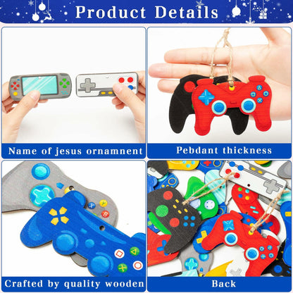 Haooryx Christmas Religious Multi Color Wood Ornaments