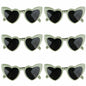 Clcnsusilk 16 Pairs Heart Shaped Sunglasses Bachelorette Party Favors Sage Green
