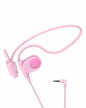 Mehomeli Kid Air Conduction Open Ear Headphones Wired 3.5mm Jack Pink