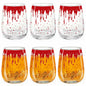 Maxcheck 6 Pack 18oz Stemless Halloween Wine Glasses Clear Bloody