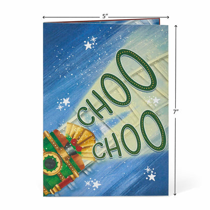 POPWOW Christmas Tree 3D Pop Up Card 5x7 with Envelope & Message Note