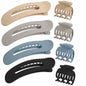 Uausyaly 8 Pcs Non-slip Matte French Hair Claw Clips for Women Black Grey