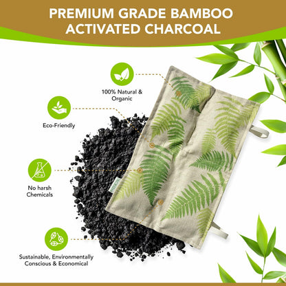 ACKU10 Bamboo Charcoal Odor Absorber for Clothing Closets 1-Pack Off White