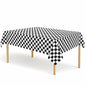 CINSOEN 4 Pack Black White Checkered Plastic Tablecloth 54x108in Rectangle