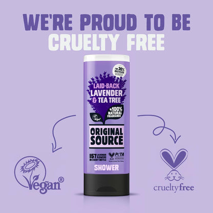 Original Source Lavender Shower Gel 2x250ml Pack All Skin Types